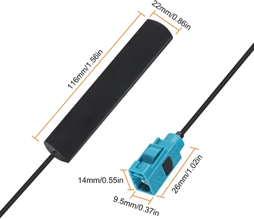 Miniatura 3 de Vehículo 4G LTE celular WiFi Bluetooth 2.4GHz Antena oculta Fakra Z Antena femenina para vehículo SUV coche estéreo Carplay TCU Telemática Seguridad