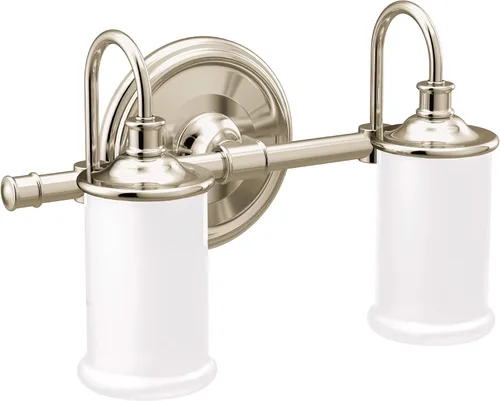 Miniatura 15 de Moen YB6461ORB Belfield - Accesorio de tocador de baño de doble montaje con 1 luz con vidrio esmerilado, bronce aceitado