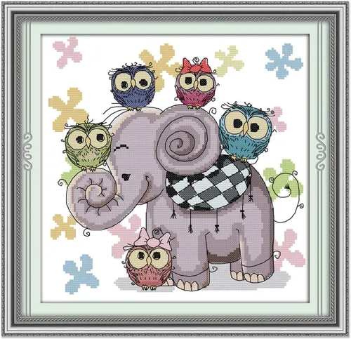 Miniatura 12 de Itstitch - Kits de bordado de punto de cruz con estampados preimpresos, patrones de iniciación para principiantes niños o adultos para la decoración