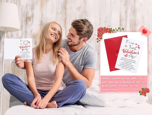 Miniatura 3 de D24TIME Divertida tarjeta de felicitación para el primer día de San Valentín para novio/novia, tarjeta de felicitación con sobre, romántica
