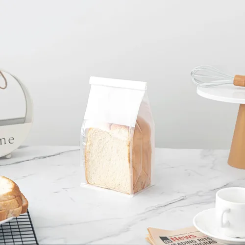 Miniatura 15 de 50 bolsas de pan de 8.6 pulgadas con cierre de alambre, bolsas grandes para pan hechas de papel de algodón marrón, bolsa de almacenamiento y empaque