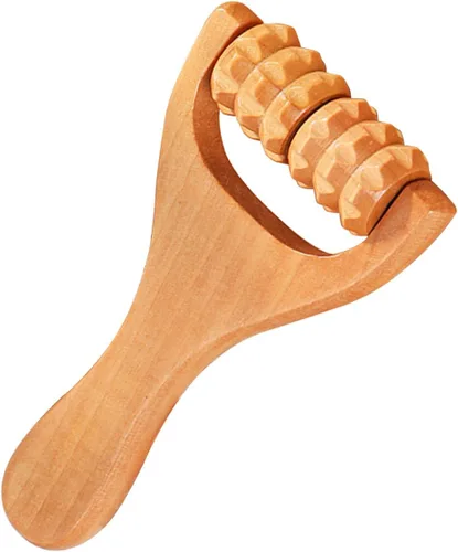 Miniatura 7 de OULIGET Relájese rodillo de bola de masaje, masajeador de cuerpo total de madera multifuncional de mano, herramienta de masajeador de rodillo
