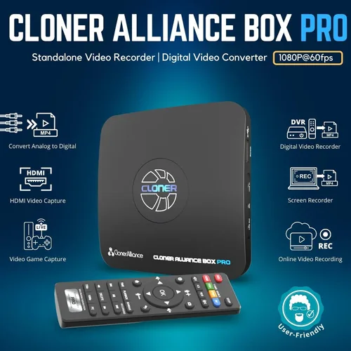 Miniatura 2 de HDML-Cloner Box Pro captura videos/juegos y reproducelos instantáneamente con el control remoto, programe grabaciones, entrada HDMI/VGA/AV/YPbPr.