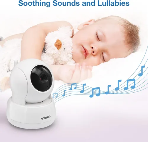 Miniatura 11 de VTech - Monitor de video para bebé con 2 cámaras y pantalla LCD de 5 pulgadas, hasta 17 horas de video y 31 horas de audio