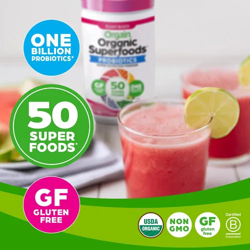 Miniatura 7 de Orgain Polvo de Colágeno Hidrolizado + Superalimentos y Polvo de Superalimentos Verdes Orgánicos - 1 lb y 0.62 lb