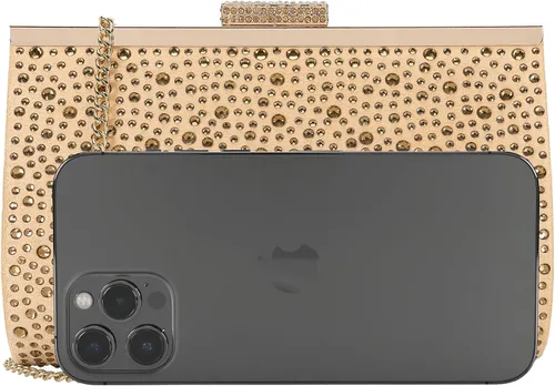 Miniatura 3 de DEXMAY Crystal Clutch Purse for Women Rhinestone Frame Clutch Handbag for Party