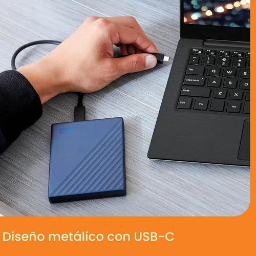 Miniatura 5 de WD 5TB My Passport Ultra, Azul, Disco duro externo portátil, software de respaldo con defensa contra ransomware y protección con contraseña, USB-C