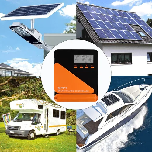 Miniatura 5 de SolaMr Controlador de carga solar MPPT actualizado de 20 A 50 V de 12 V/24 V, pantalla LCD controlador de panel solar con doble puerto USB