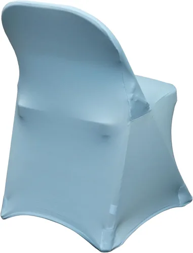 Miniatura 2 de YOUR CHAIR COVERS - Funda para silla plegable de elastano azul claro - Funda de cojín tapizada plegable elástica ajustable extraíble lavable