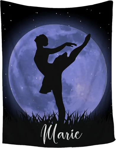 Miniatura 20 de Manta de regalo personalizada de baile con nombre para bebé, adolescente, niña, bailarina, recién nacido, danza, manta personalizada para recibir