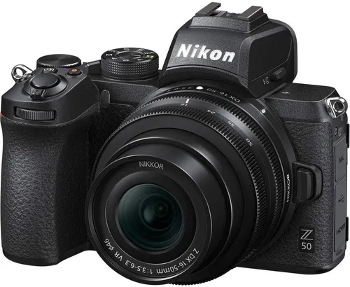 Miniatura 2 de Nikon Cámara digital sin espejo Z 50 con lente de 0.630-1.969 in (1633) + monitor 4K + adaptador de montaje FTZ + auriculares + micrófono