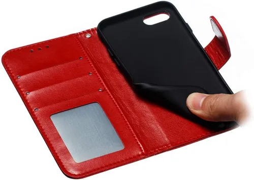Miniatura 5 de LEECOCO - Funda para iPhone 8, diseño de mandala en relieve de piel sintética de lujo, cartera con tapa para cuaderno, soporte magnético, ranura LD