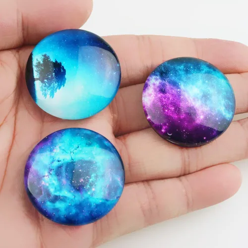 Miniatura 6 de Imanes para refrigerador con patrón de cielo estrellado, paquete de 16 imanes para nevera, gabinetes de oficina, pizarras blancas, fotos de 1.35
