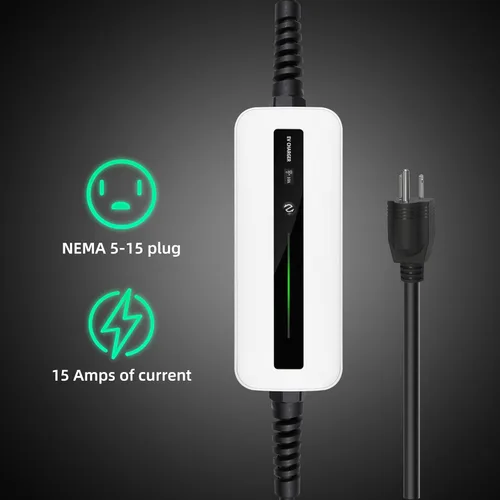 Miniatura 2 de Morec Cargador EV de 15 A nivel 1 NEMA5-15P ev Cable de carga 100V-120V portátil EVSE SAE J1772 Plug Home Estación de carga de vehículos eléctricos