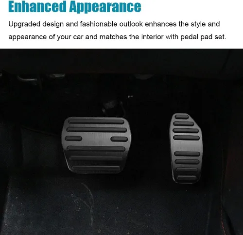 Miniatura 2 de LEXLEY 2 almohadillas antideslizantes de aluminio para pedal de freno de gas, cubiertas de pedal de acelerador sin perforación para Nissan Altima