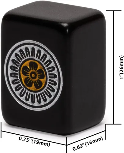 Miniatura 4 de Yellow Mountain Imports - Juego de Mahjong Riichi japonés - Azulejos negros de tamaño estándar y estuche de vinilo - con ficha del Viento del Este