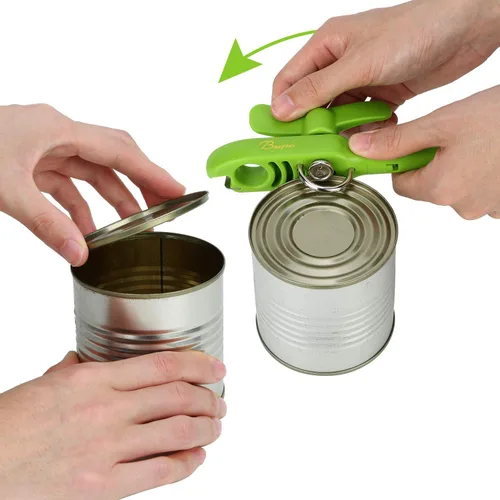 Miniatura 4 de Abrelatas manual de vino para cocina y restaurante, abrelatas manual para el hogar, cocina, restaurante, mantiene los bordes lisos. Con un Verde
