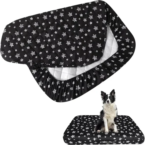 Miniatura 17 de Fundas impermeables de repuesto para cama de perro, lavables y fáciles de quitar, funda acolchada silenciosa para cama de mascotas, bonito estampado