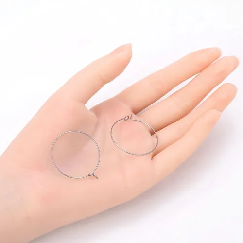Miniatura 3 de Adabele - 200 piezas de acero inoxidable quirúrgico de grado 316 hipoalergénico de 1.18 pulgadas (1.181 in), suministros para aretes, colgantes