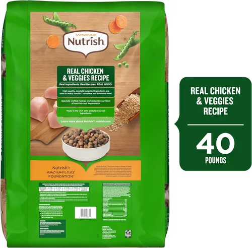 Miniatura 3 de Nutrish Rachael Ray - Comida seca para perros adultos, receta de pollo y verduras reales, bolsa de 5 libras