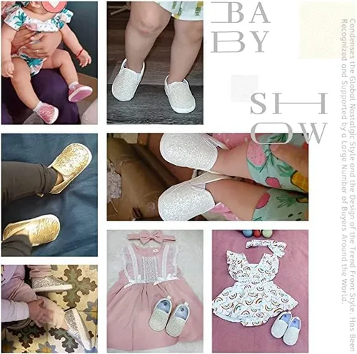 Miniatura 5 de HONGTEYA Zapatos para bebés niños y niñas, zapatos para bebés, mocasines de piel sintética, suela suave, antideslizantes, para niños pequeños