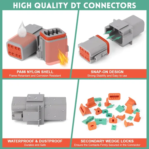 Miniatura 4 de Kit de conectores DT Deustch de 236 piezas con crimpador de cables, 2, 3, 4, 6, 8, 12 pines, enchufe eléctrico automotriz impermeable