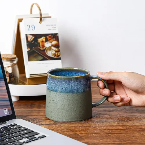 Miniatura 6 de Tazas grandes de cerámica para café, 20 onzas, vasijas de cerámica hechas a mano con asa para oficina y hogar, aptas para lavavajillas y microondas