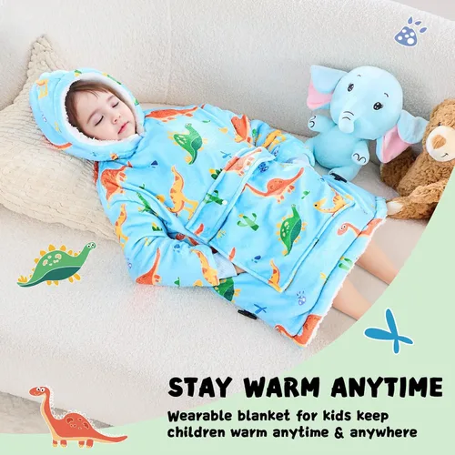 Miniatura 7 de yescool - Manta con capucha para niños, sudadera con manta de gran tamaño con sherpa, regalos para niñas adolescentes, jóvenes, niños, niñas