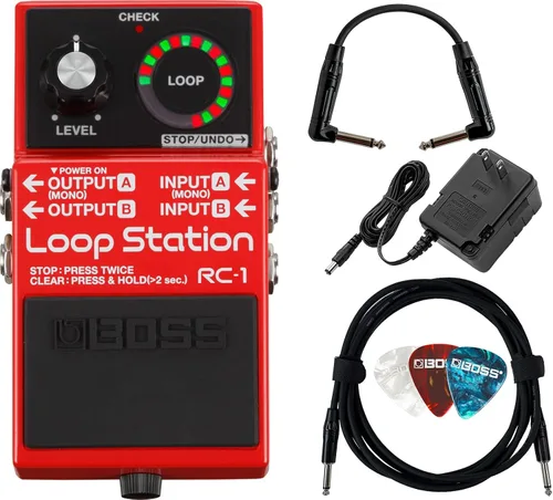 Miniatura 15 de Boss RC-1 Loop Station Paquete con cable de instrumento Gearlux, cable de conexión y púas