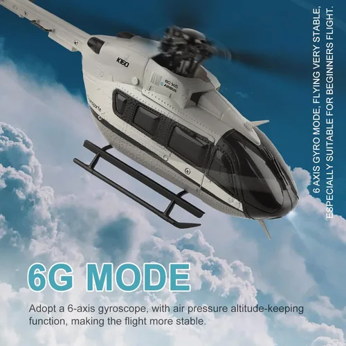 Miniatura 7 de Helicóptero Wltoys K160, helicóptero de rescate EC-145 de 4 canales con motor sin escobillas y giroscopio 6G, retención de altitud, mosca de un solo