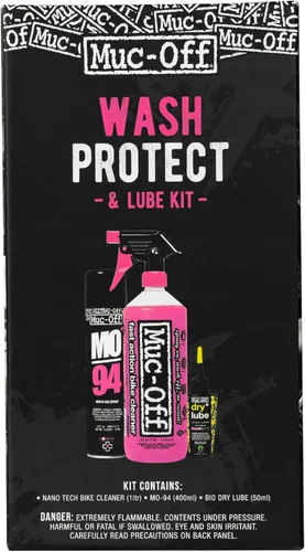 Muc-Off Kit de lavado, protección y lubricación | Kit completo de limpieza y mantenimiento de bicicletas | Incluye limpiador de bicicletas Nano