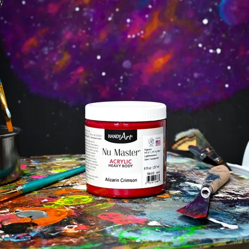 Miniatura 3 de Handy Art Nu Master - Pintura acrílica de cuerpo pesado, 8 onzas, carmesí Alizarin