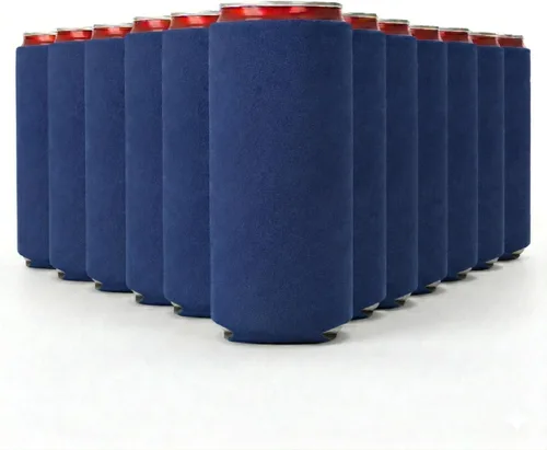 Miniatura 17 de Slim - Paquete de 12 fundas enfriadoras de latas con aislamiento de neopreno en blanco para latas de cerveza y refrescos delgados de 12 onzas