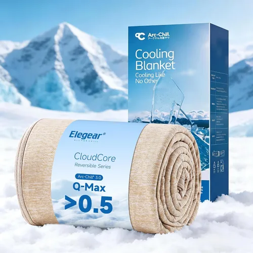 Elegear Manta Refrescante Revolucionaria que Absorbe el Calor para Mantener el Cuerpo Fresco para Sudores Nocturnos, Arc-Chill 3.0 Fibra Fresca