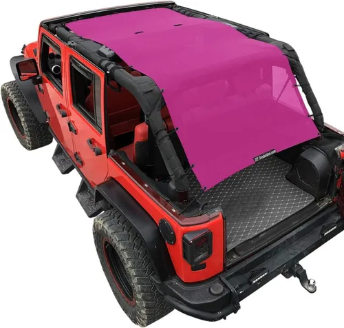 Miniatura 82 de Shadeidea JK - Parasol superior compatible con Jeep Wrangler JKU, cubierta de techo de malla suave (2007-2018) - Bloqueador de ruido de viento UV