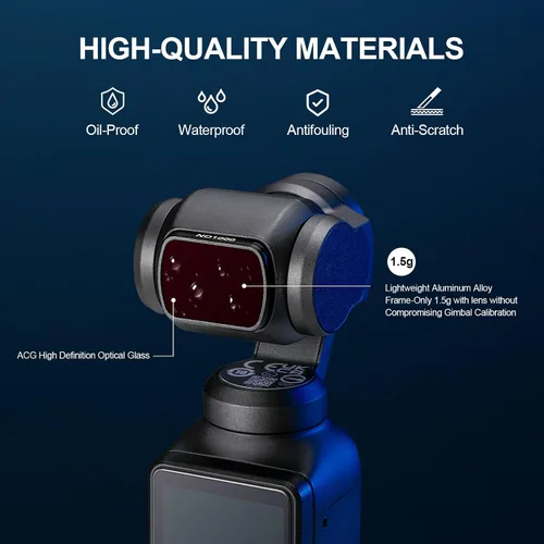 Miniatura 3 de Skyreat Juego de filtros ND para DJI Osmo Pocket 3 Creator Combo Accesorios (ND1000)