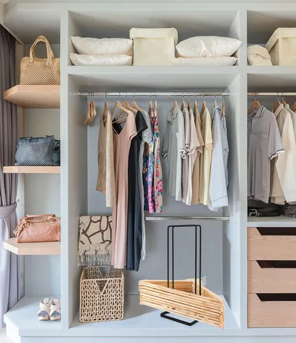 Miniatura 3 de Soporte apilador de almacenamiento, soporta hasta 110 perchas de alambre para ropa de lavandería, armario, ahorro de espacio, organizador portátil