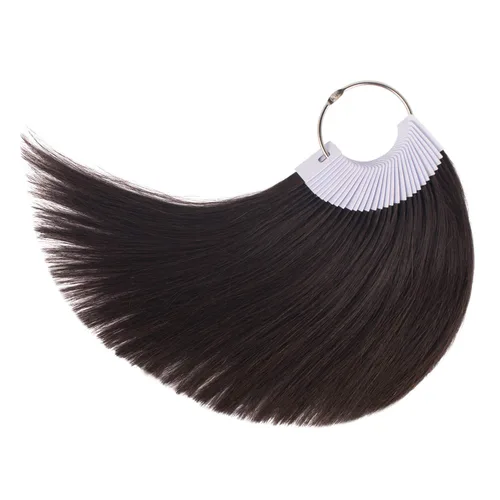Miniatura 10 de Anillos de color de cabello 100% cabello humano Prueba de muestra de color muestras de color 9 pulgadas Color de cabello rubio claro #613 Rubio Claro