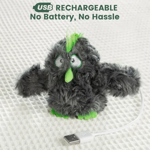 Miniatura 5 de Gardner Pet Juguetes para gatos que aletean sin volar), activado al tacto con alas aleteadoras realistas y pájaro que canta, juguete interactivo