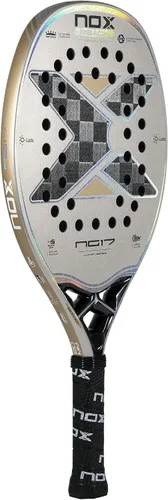 Miniatura 2 de Raqueta de tenis de playa NG17 Luxury 2023 Pala de tenis de playa de alto rendimiento Carbono aluminizado de 18 quilates con núcleo de EVA negro