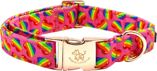 Miniatura 12 de Elegant Little Tail - Collar para perro de otoño, collar floral naranja duradero para perros medianos, ajustable para mascotas macho o hembra
