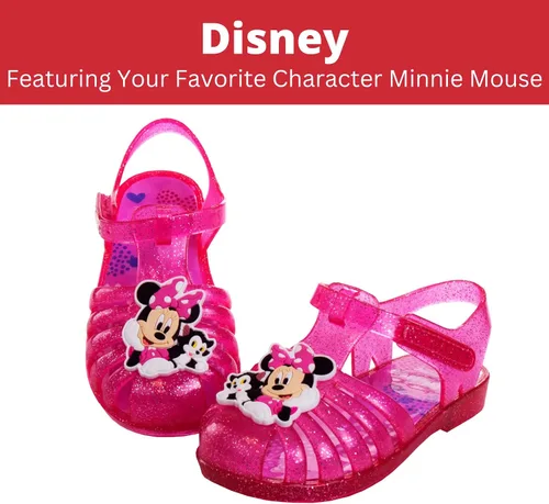 Miniatura 2 de Disney Sandalias de gelatina de personajes favoritos para niñas, sandalias de ballet de verano para playa (rosaazul) (bebéniño pequeño)