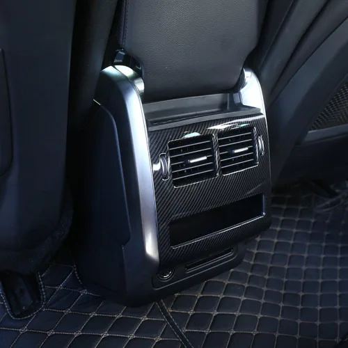 Miniatura 3 de Para Range Rover Sport 2014-2018, cubierta de ventilación de aire acondicionado de fila trasera de plástico ABS estilo fibra de carbono