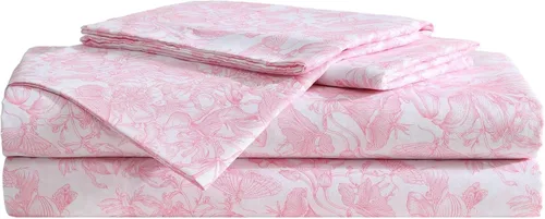 Miniatura 25 de Betsey Johnson - Sábanas de cama King, ropa de cama suave y ligera, resistente a la decoloración y a las arrugas (leopardo, King)