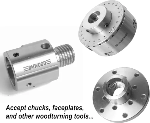 Miniatura 3 de Adaptador de rosca macho de 1-1/4 "x 8TPI a 1" x 8TPI Macho, para torno de madera con rosca de husillo de 1-1/4 "x8TPI, adaptador de husillo