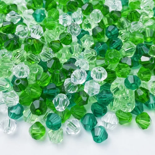 Miniatura 19 de 1000 cuentas de cristal bicono de 0.157 pulgadas mezcla de cristal AB azul a granel cuentas facetadas para collares, pulseras, aretes, manualidades