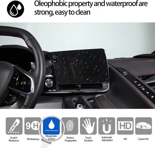 Miniatura 6 de Protector de pantalla GPS compatible con Chevrolet Corvette C8 2020-2025, protector de pantalla de navegación, pantalla táctil central, película