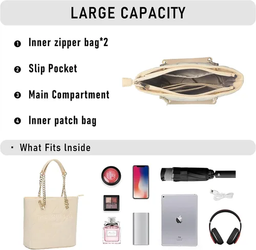 Miniatura 6 de Chinllo Bolso de mano para mujer, bolso mediano con asa superior