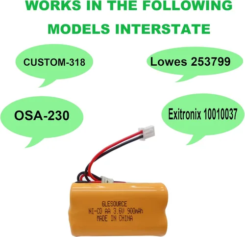 Miniatura 6 de Batería de emergencia de 3.6V 900mAh Ni-CD AA, batería de repuesto para Exitronix 10010037, Max Power B2-0031 MH468886, Unitech LEDR-1 6200RP