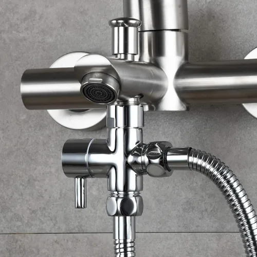 Miniatura 3 de CIENCIA Válvula desviadora de ducha G1/2" para baño, válvula desviadora de brazo de ducha de latón de 3 vías para ducha de mano, componentes